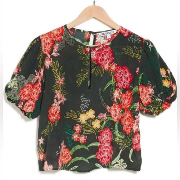 Walter Baker Wendy Floral Print Top Small NWT - Picture 3 of 3